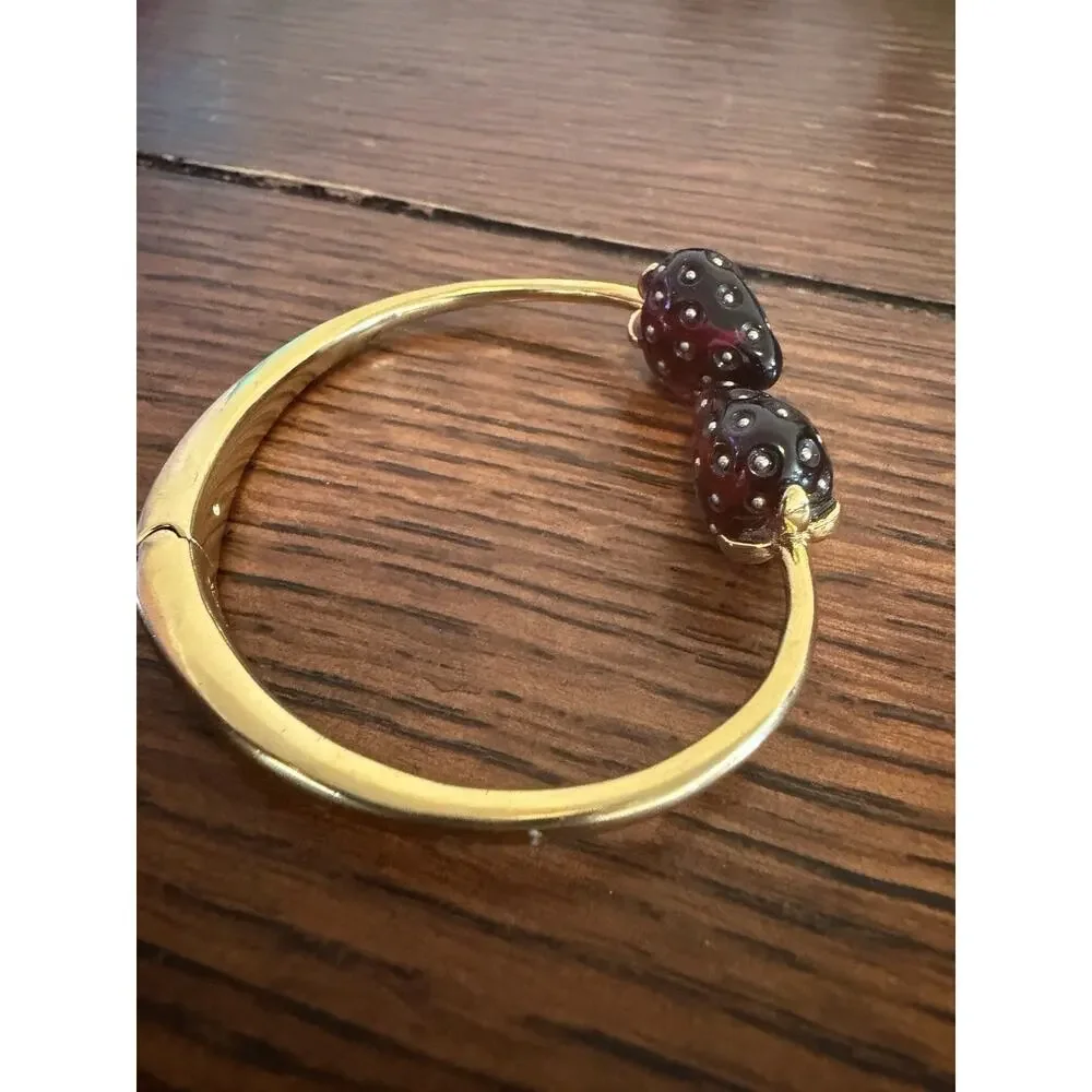 Kate Spade New York Picnic Perfect Strawberry Cuff Bracelet Spring Summer